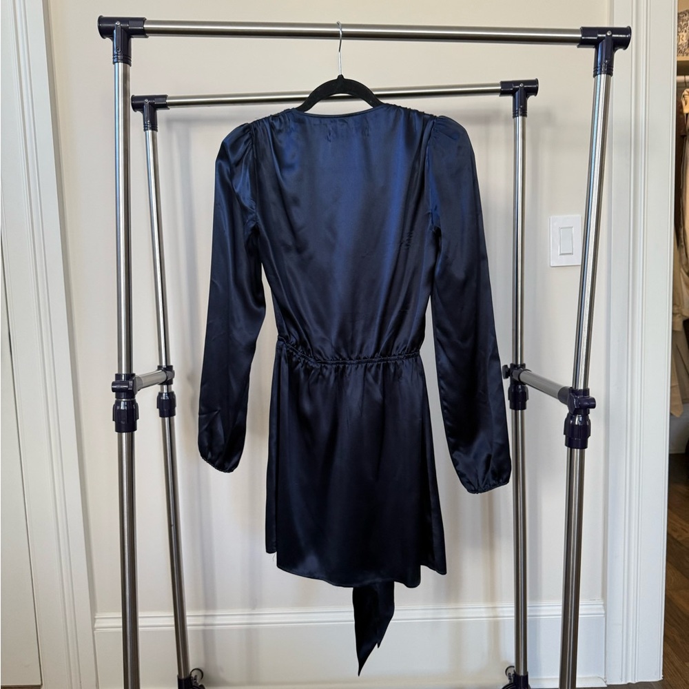 Reformation Deep Blue Satin Robe - Picture 3 of 3